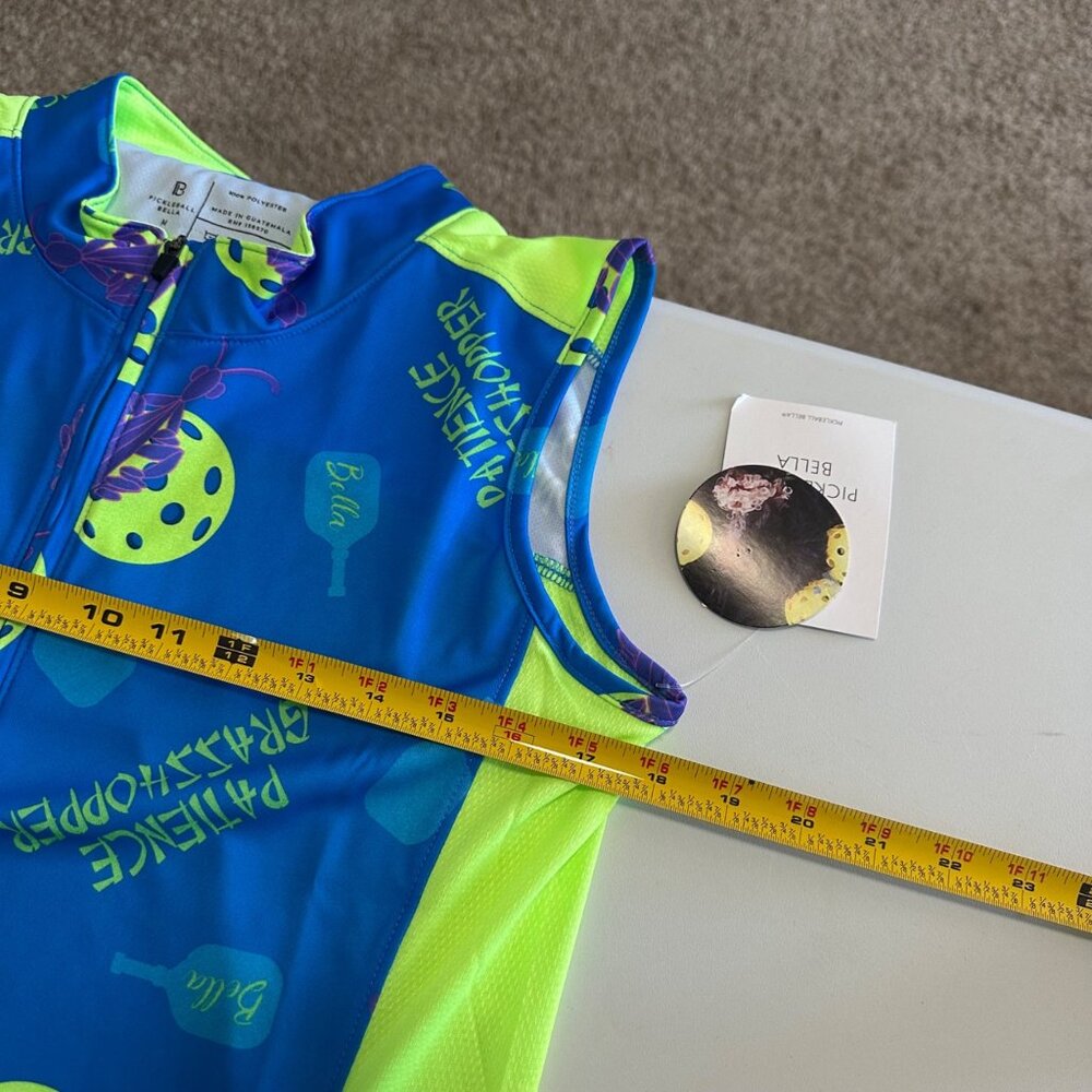 Pickleball Bella 1/4 Zip Sleeveless Jersey Tank Top Shirt Womens size Medium NEW - Picture 6 of 7